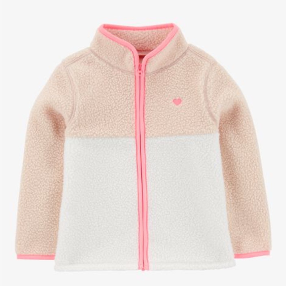 OshKosh B'gosh White and Cream Zipper Jacket, 18M